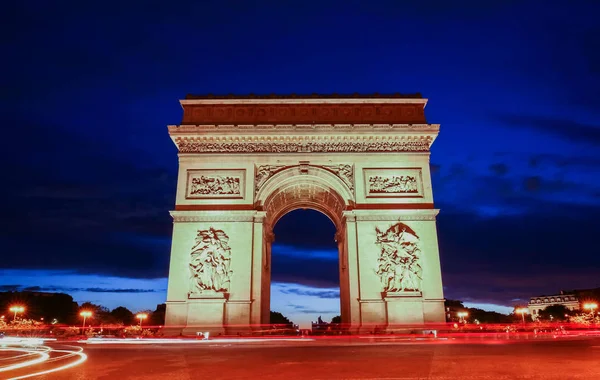 The Triumphal Arch in evening, Paris, France. — Stock Photo, Image