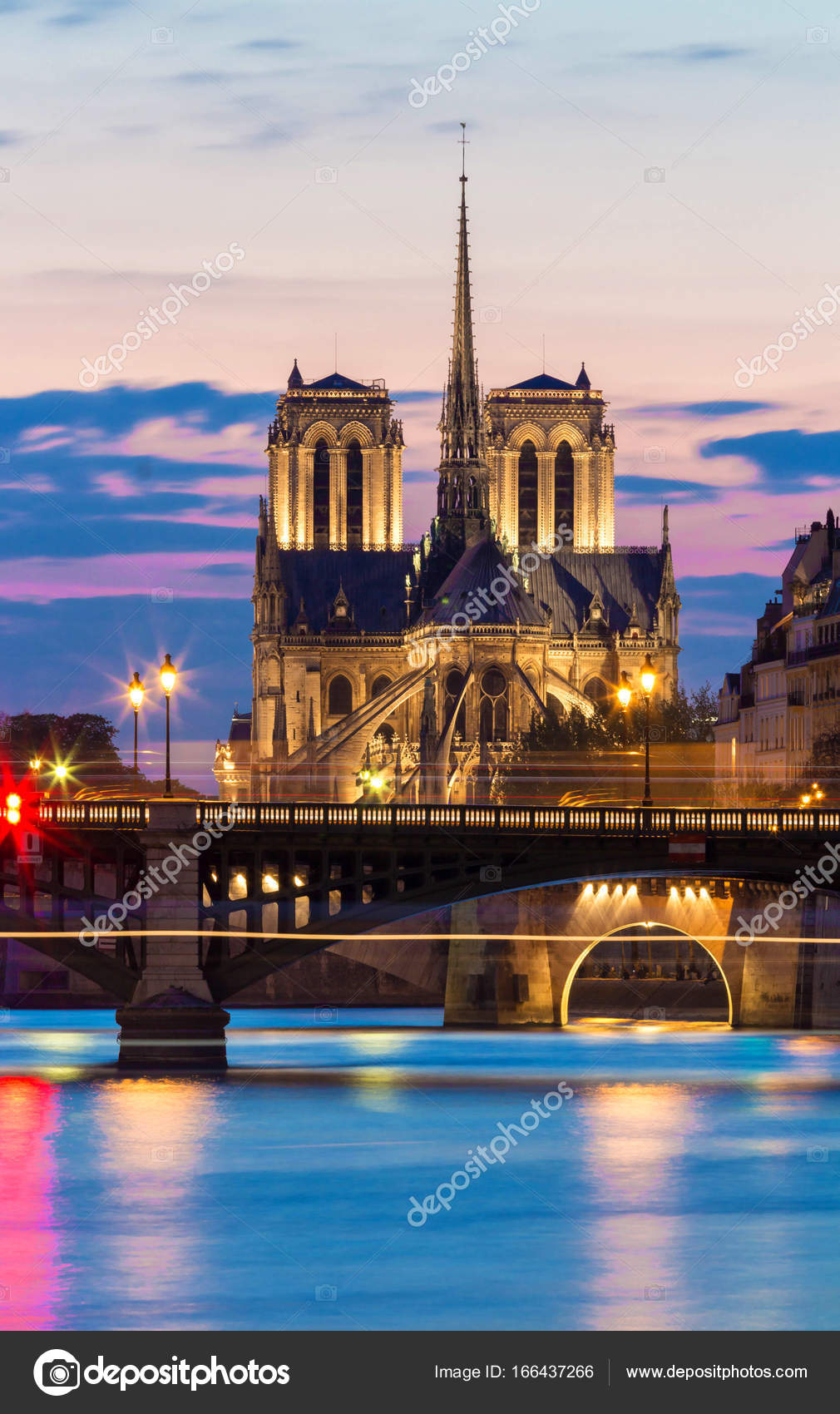 Notre Dame Cathedral At Night Paris France Stock Photo Notre Dame Cathedral At Night Paris France Stock Photo