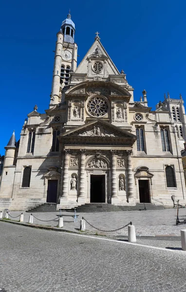 Igreja de Saint-Etienne-du-Mont 1494-1624 em Paris perto do Panteão . — Fotografia de Stock