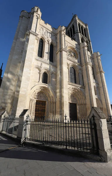 Dış Cephe Saint Denis Bazilikası, Saint-Denis, Paris, Fransa — Stok fotoğraf