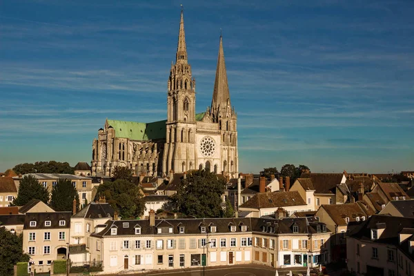 Собор Богоматері Chartres Одним Найбільш Відвідуваним Туристичним Центром France Було — стокове фото