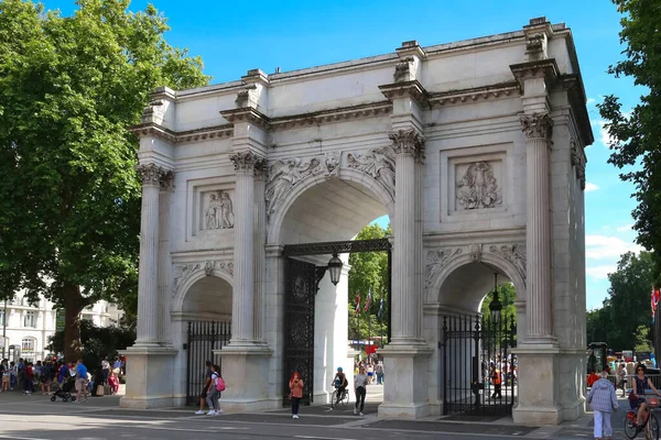 Londen Verenigd Koninkrijk Augustus 2017 Marmeren Boog Londen Verenigd Koninkrijk — Stockfoto