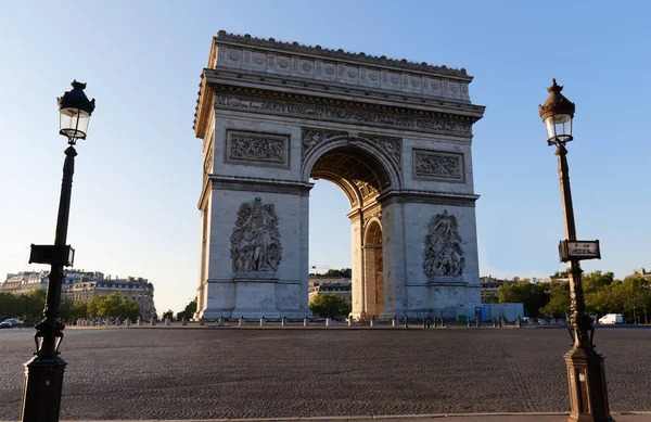 Der Triumphbogen Ist Eines Der Berühmtesten Monumente Von Paris Ehrt — Stockfoto