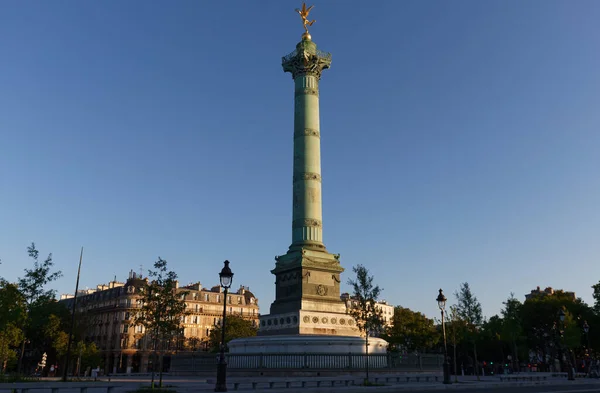 Coluna Julho Praça Bastilha Dia Ensolarado Paris França — Fotografia de Stock