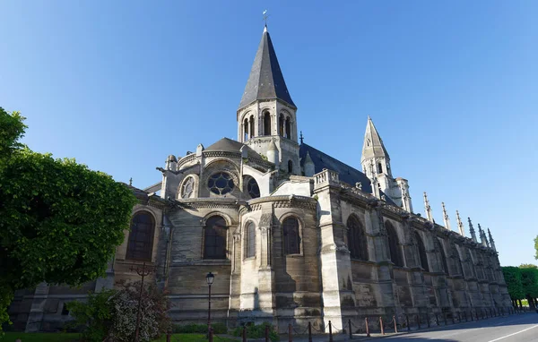 Colegiata Notre Dame Poissy Francia Hermoso Ejemplo Transición Arquitectura Romana — Foto de Stock