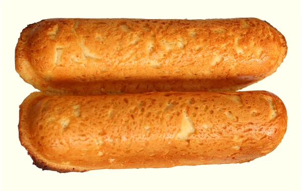 Французький хліб ізольовані на білому — стокове фото