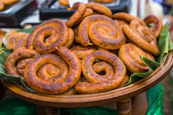 Sai aua (notrhern thailändische Würstchen)) — Stockfoto