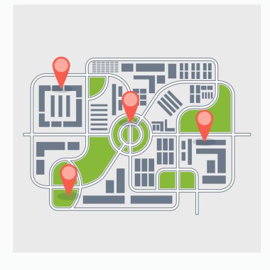 vektör şehir haritası