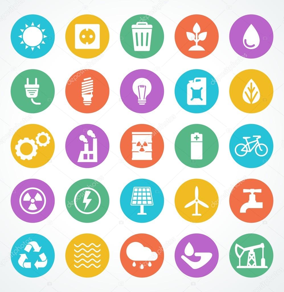 vector set of energy color icon