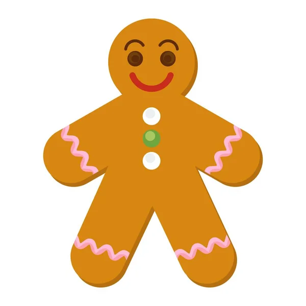 Natal Gingerbread Man — Vetor de Stock