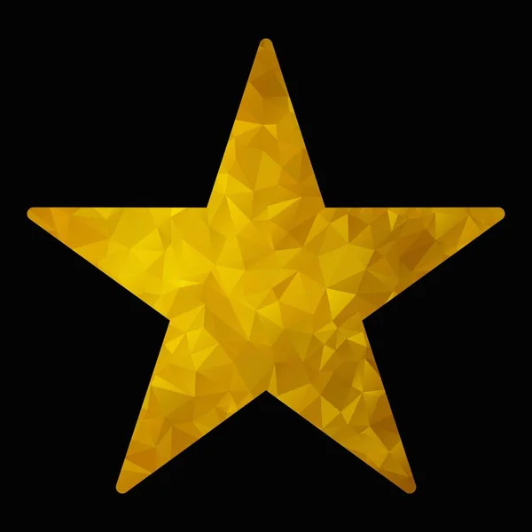 황금 삼각형 스타 — 스톡 벡터