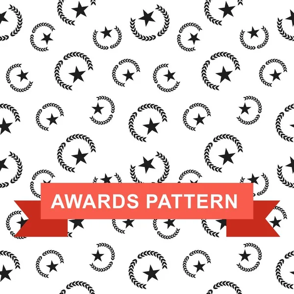 Awards seamless pattern wreath — Stock Vector