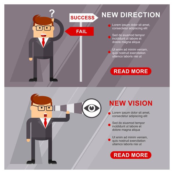 business banner vision direction
