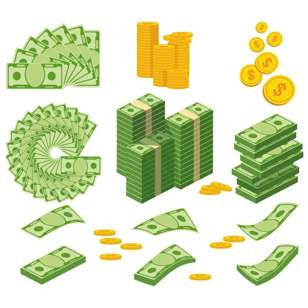 Conjunto de dinero — Vector de stock