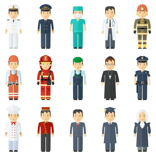 Professions for man — Stock Vector