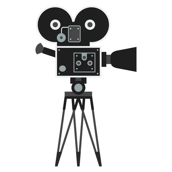 Black retro camera — Stock Vector