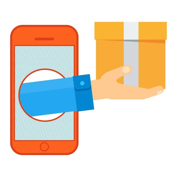 Icône de livraison mobile — Image vectorielle