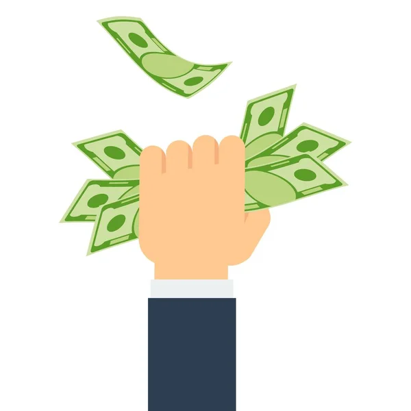 Ruce drží peníze — Stockový vektor