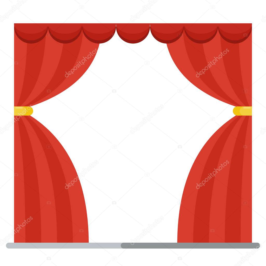 red theater curtain