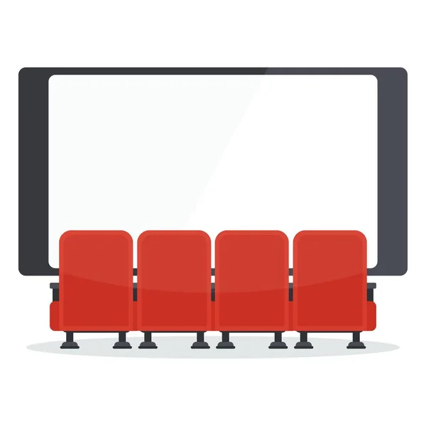 Cadeiras de cinema frente da tv — Vetor de Stock