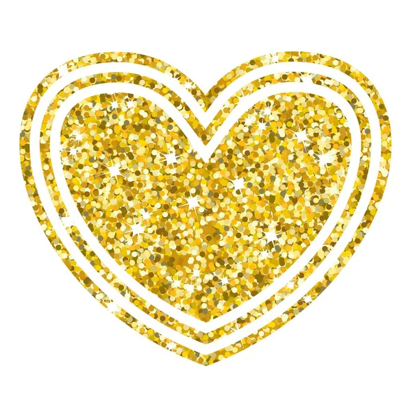 Gold multiheart on white — Stock Vector