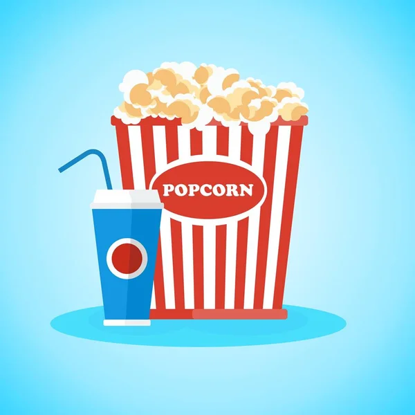 Aperitivos con póster en el cine — Vector de stock