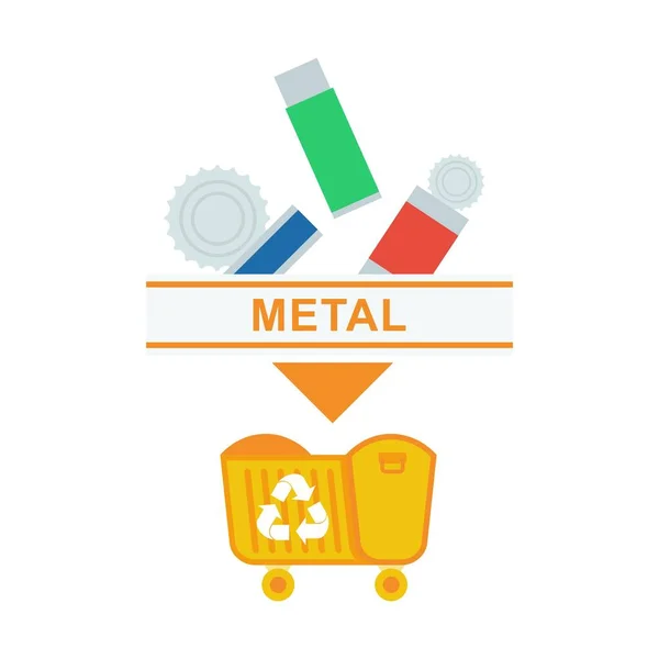 Metal de basura clasificado — Vector de stock