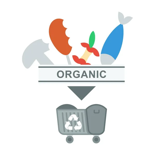 Сортированный органический мусор — стоковый вектор