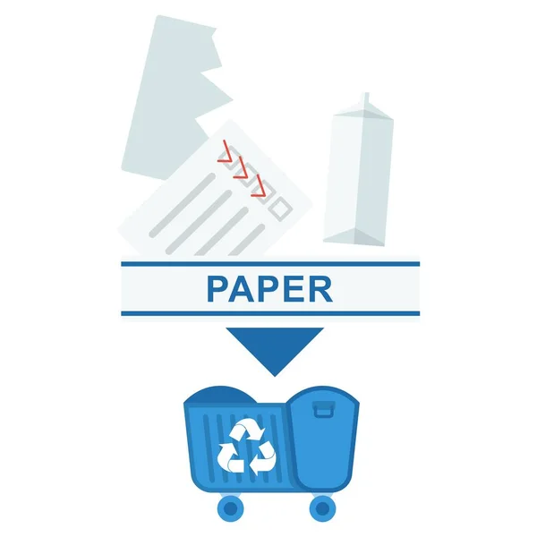 Szétválogatott hulladék papír — Stock Vector