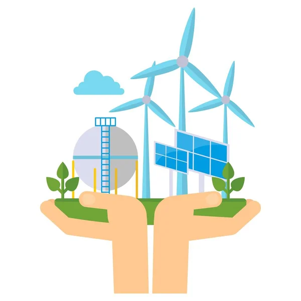 Eco zöld energia koncepció — Stock Vector