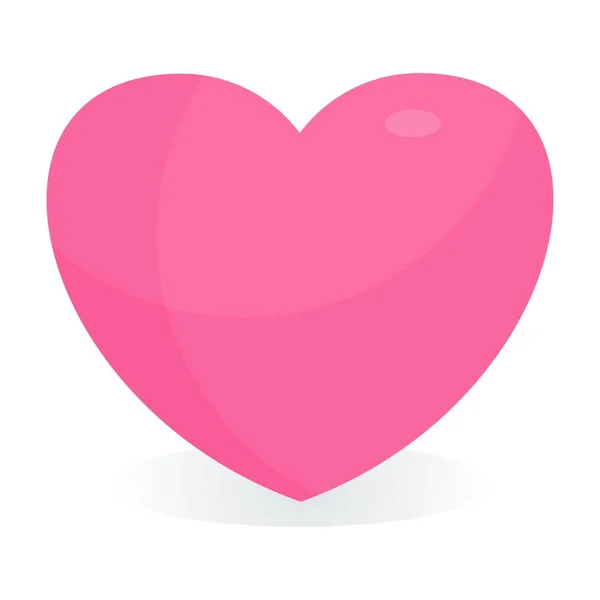 Pink heart icon — Stock Vector