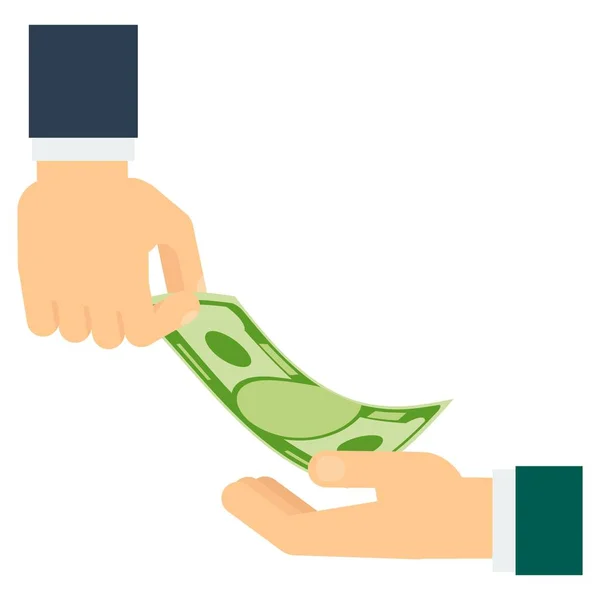 Hand giving money — Stock Vector