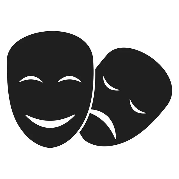 Máscaras de teatro ícones —  Vetores de Stock