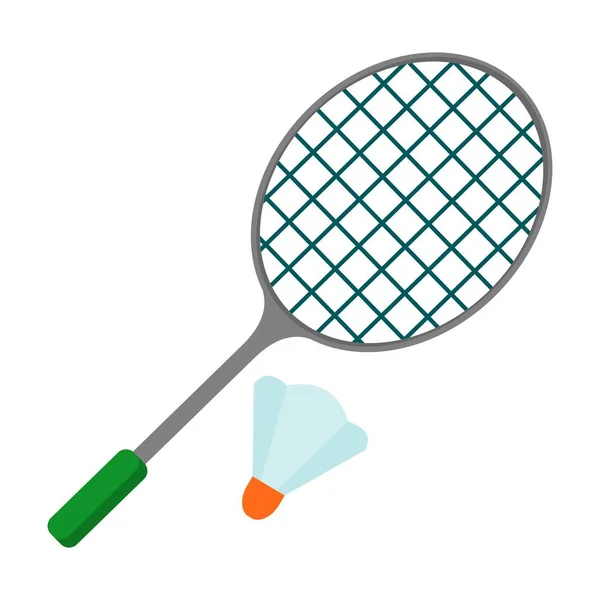 Icono de raqueta de bádminton — Vector de stock