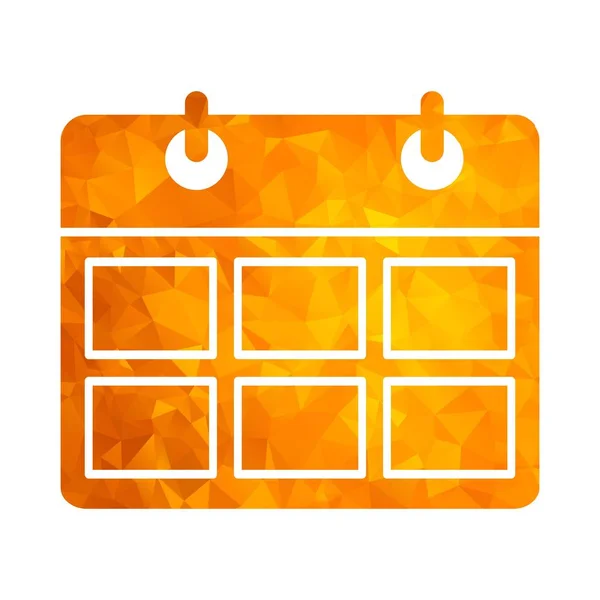 多边形金色图标日历 — 图库矢量图片