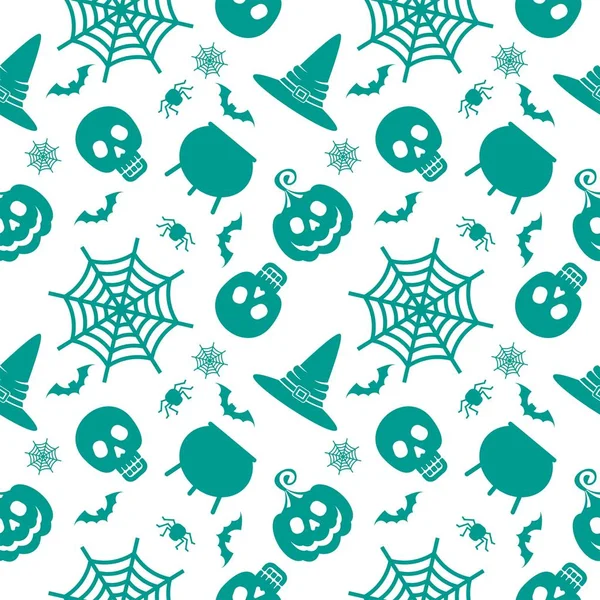 Mavi Cadılar Bayramı seamless modeli