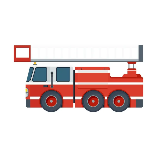 Feuerwehrauto auf weiß — Stockvektor