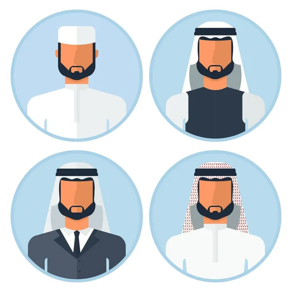 Set of arabian man — Stock Vector