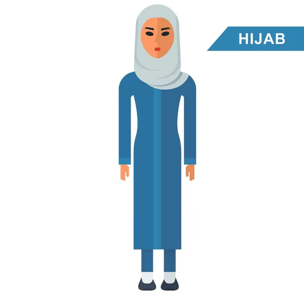 Arabian woman wear hijab — Stock Vector