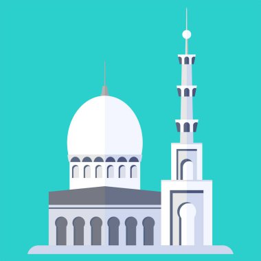 mavi arka plan üzerinde Camii