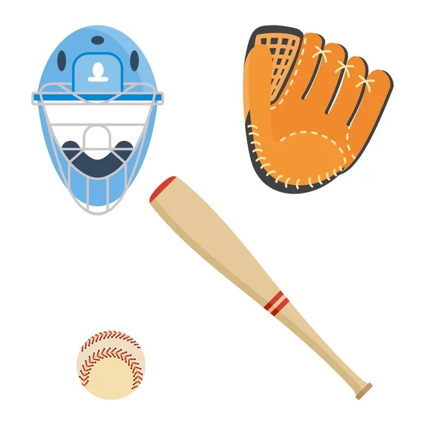 Baseball utrustning ikonen — Stock vektor