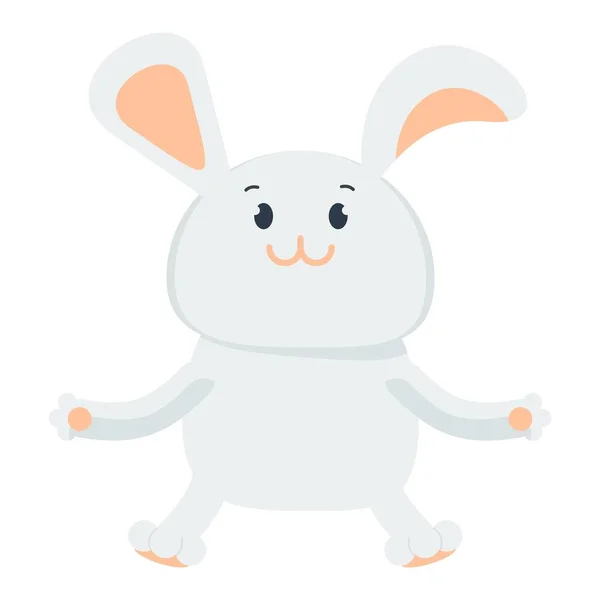 Маленький счастливый кролик — стоковый вектор
