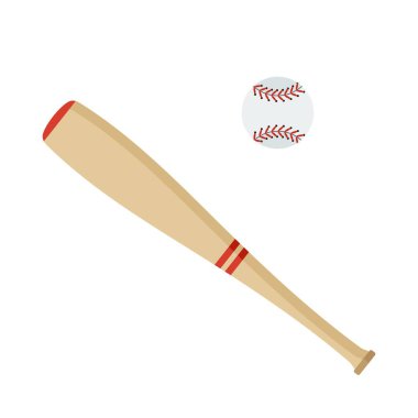 baseball bat and ball clipart