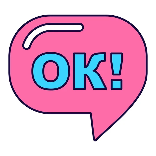 Pink ok sign — Stock Vector