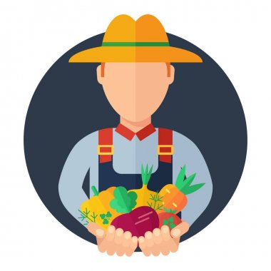 adam çiftçi simgesi