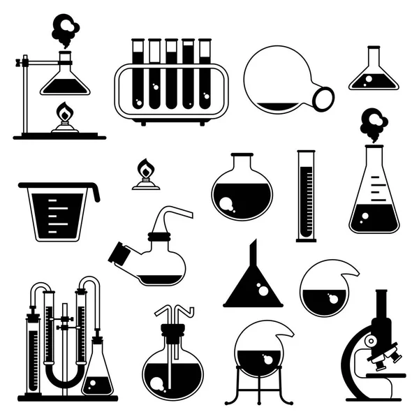 Ensemble d'équipements chimiques — Image vectorielle