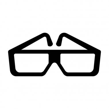siyah sinema gözlük simgesi