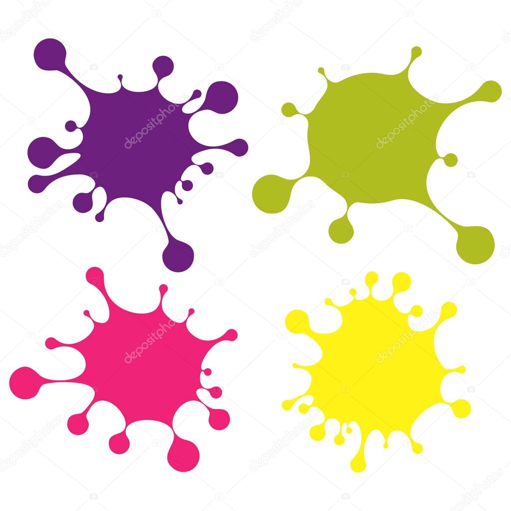 set of colored blobs