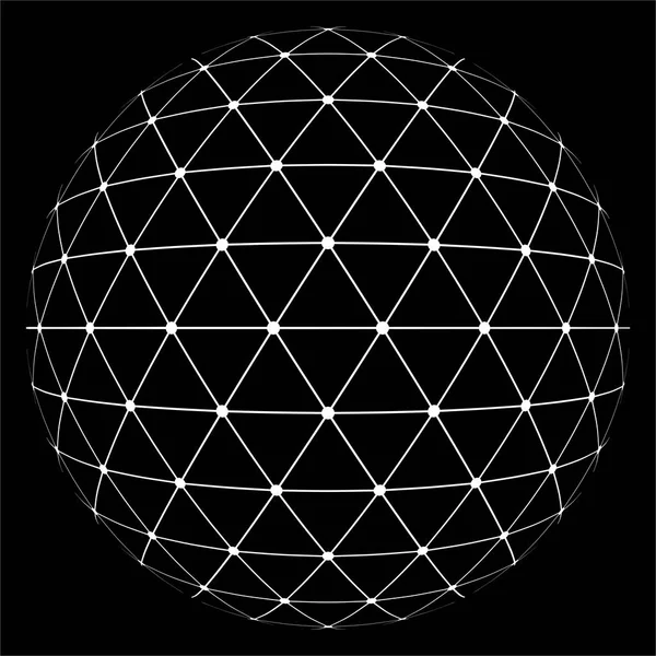 Sphère blanche lowpoly — Image vectorielle