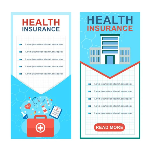 Health insurance poster — Stock Vector